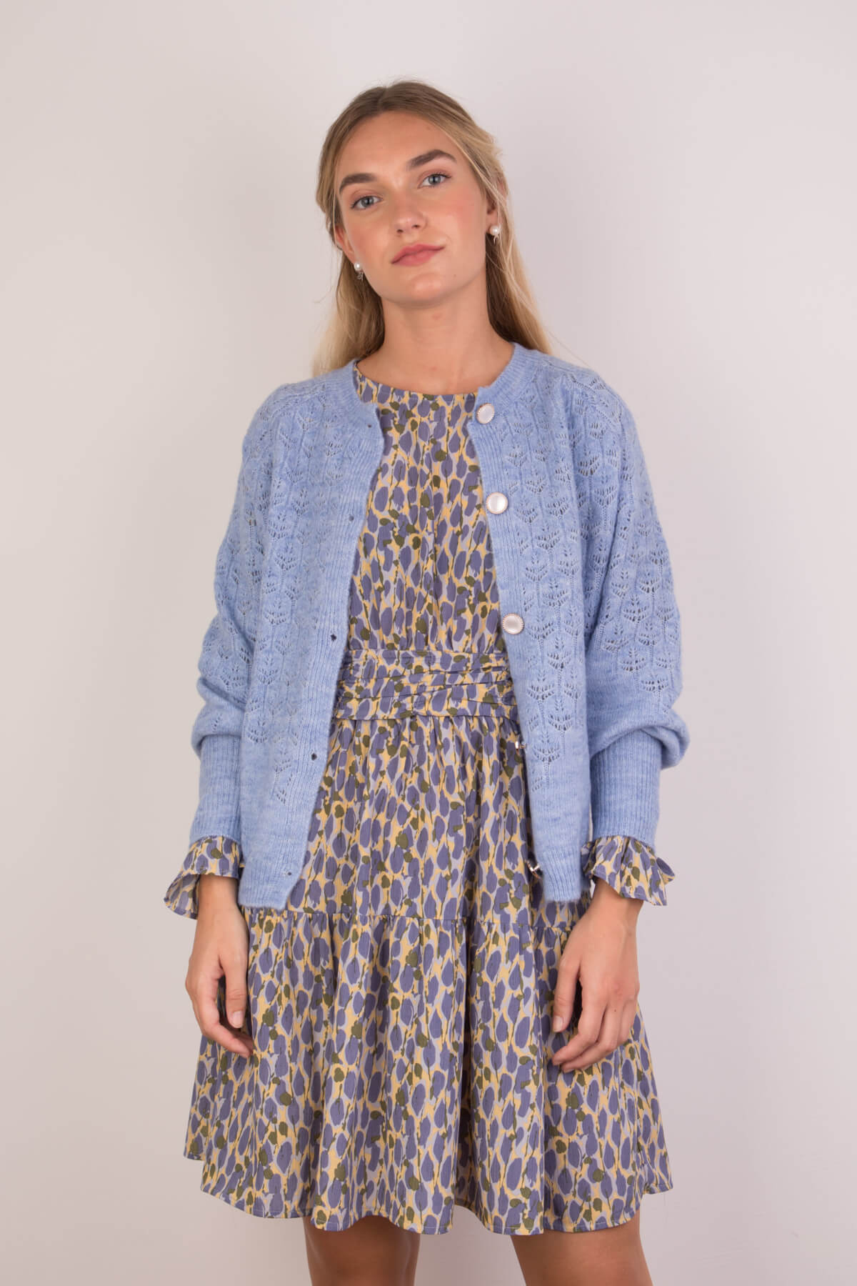 Chaqueta punto pointelle